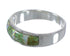 Turquoise Opal Inlay Genuine Sterling Silver Ring Size 7-1/2 RX83019